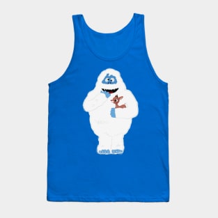 Classic Christmas Abominable Snowman with Rudolph © GraphicLoveShop Tank Top